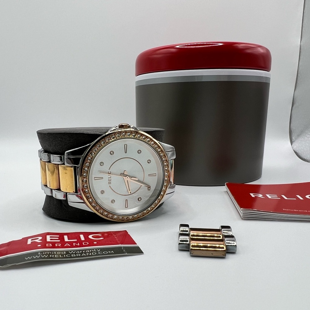 Relic brand watch silver and gold toned